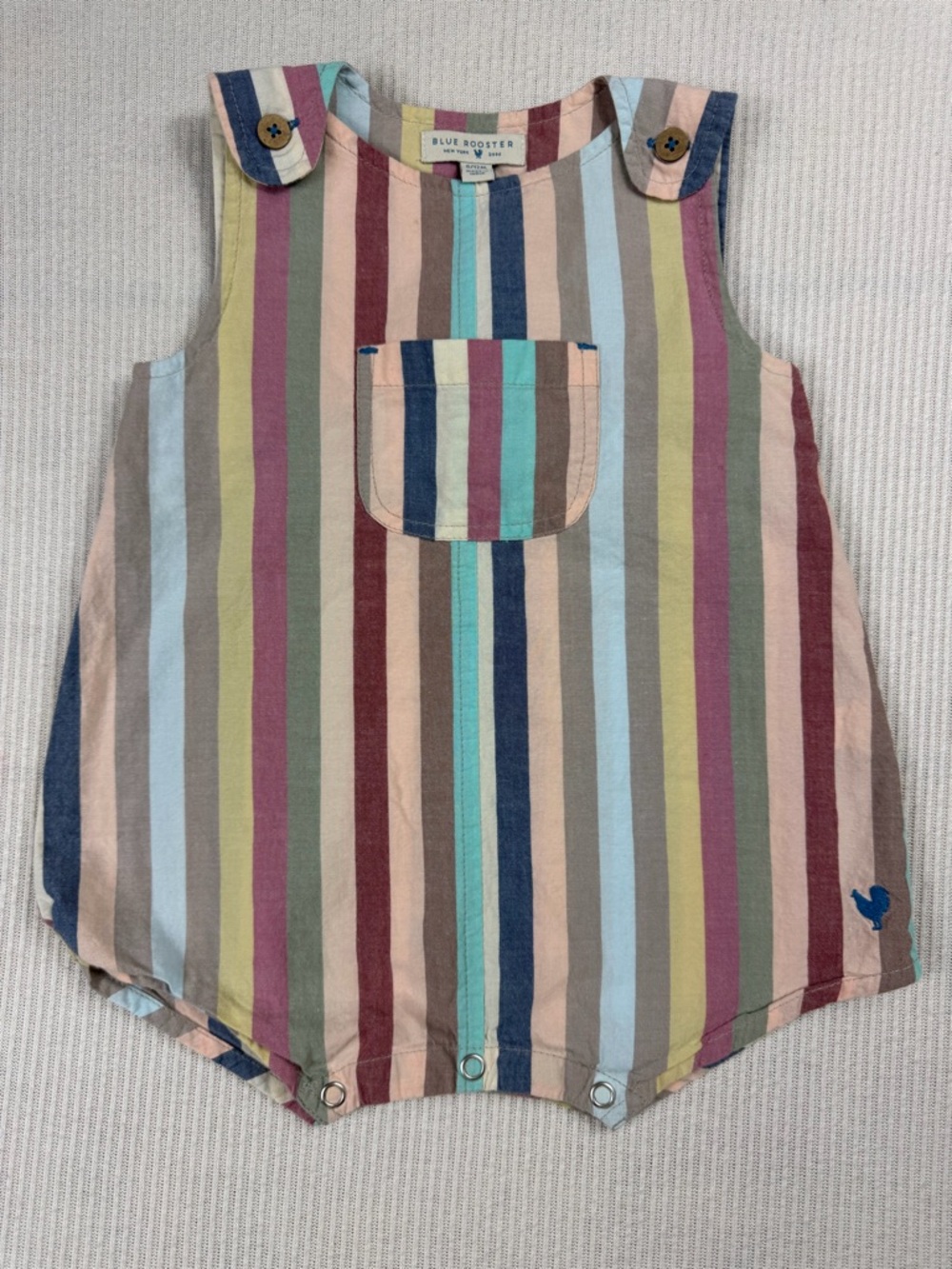Blue Rooster Multi Vintage Stripe Baby Boy Noah Jumper Size 6/12 Months